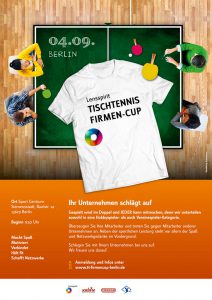 5. Lensspirit Tischtennis Firmen-Cup – Die Berliner Wirtschaft schlägt auf