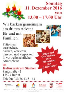 Backen Naschen Singen für Familien