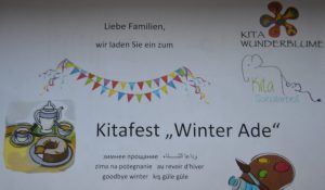 Eltern-Kind-Kunst zu „Winter Ade“